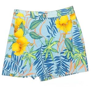Boston Proper Floral Skort - Blue and Yellow